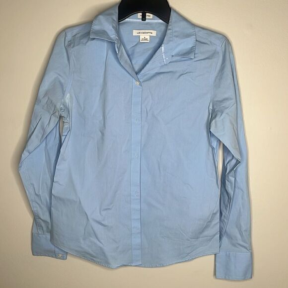 Women’s Liz Claiborne Small Light Blue Button Down Blouse - Picture 1 of 3